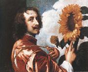 Anthony Van Dyck Self-Portrait with a Sunflower Spain oil painting artist